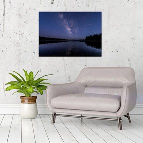 Tablou pe sticlă cu cerul nocturn (70x50 cm)