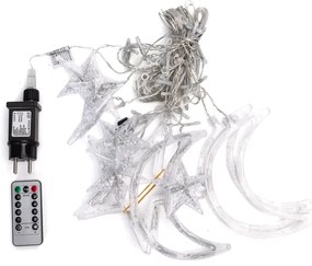 Aigostar - Instalație luminoasă de Crăciun LED RGBY pentru exterior, 120 LED, 6W, 230V, 8 funcții, 3 x 0,6 m, IP44 + telecomandă