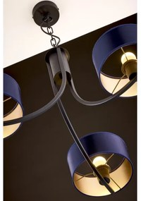Jupiter 2099 - Lustră pe lanț ARTHUR 3xE27/15W/230V albastru/negru