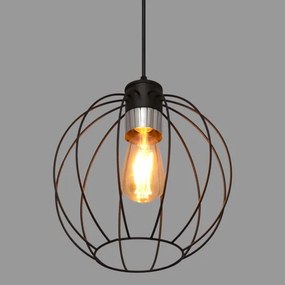 Lustră pe cablu STARLIGHT 1xE27/15W/230V neagră/argintie