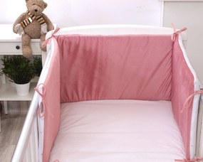 Aparatoare laterala patut, 2 fete, Sweet velvet rose, 180 x 35 cm