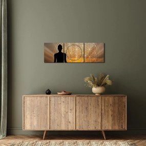 Tablou cu meditație (cu ceas) (90x30 cm)