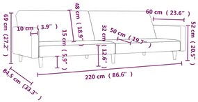 Canapea extensibila cu 2 locuri, rosu vin, textil Bordo, Fara suport de picioare