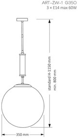 Pendul, Lustra moderna realizata manual Artu Glass