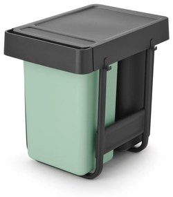 Coș de gunoi verde mentă/gri închis de reciclat/ încorporat din plastic 30 l Sort&amp;Go – Brabantia