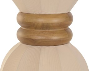Lustră suspendată din fibre naturale împletite, alb, formă de sfere suprapuse, finisaj natural, 112 x 43 cm, „Carennac”