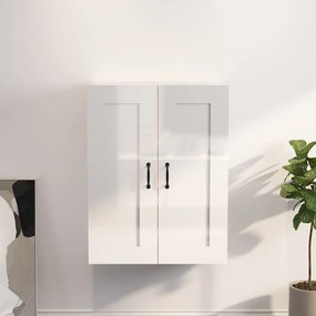 vidaXL Dulap de perete suspendat, alb extralucios, 69,5x32,5x90 cm