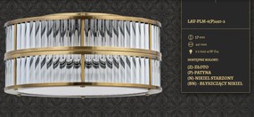 Plafoniera design LUX realizata manual LAVONE II, 44cm