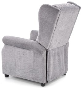 Fotoliu recliner cu functie de masaj Agustin M stofa gri
