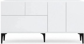 Comoda GLISE, alb, PAL melaminat, 150x35x75 cm