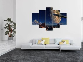 Tablou - Vizita extraterestrului (150x105 cm)