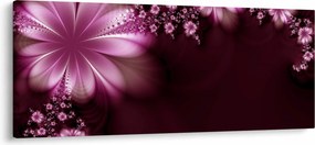 Tablou cu abstracție - flori (120x50 cm)