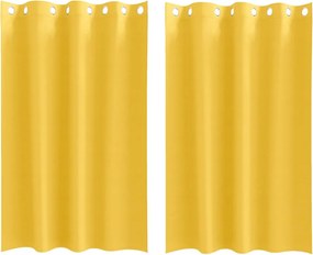 vidaXL Perdele Opaque cu Inel 2 pcs Galben muștar 175 x 140 cm