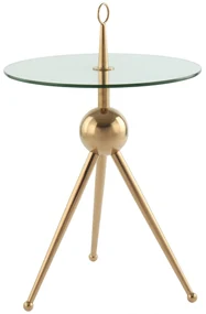 Măsuță de cafea rotunda din sticla 70 cm Gold Rose