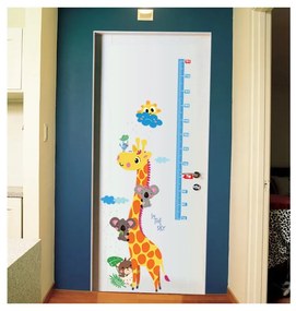 Autocolant pentru copii de tip metru pentru ușă/pentru perete 60x120 cm Giraffe &amp; Koalas – Ambiance