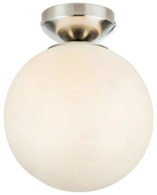 Plafonieră albă-argintie cu abajur din sticlă Stintino – Markslöjd