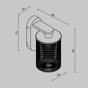 Aplica perete exterior design modern LED IP54 Latticea