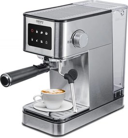 Aparat de espresso 7-în-1 Camry CR 4389, 1200 W, 20 bar, 1,7 l, control PID, panou LCD tactil, încălzire cești, extracție la rece, oțel inoxidabil