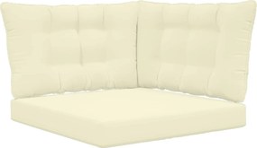 vidaXL Perna pentru canapea de exterior 3 pcs Crem Poliester