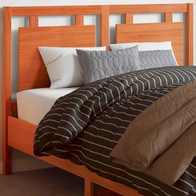 844210 vidaXL Tăblie de pat, maro ceruit, 135 cm, lemn masiv de pin
