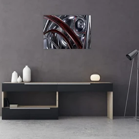Tablou cu abstracție în gri (70x50 cm), în 40 de alte dimensiuni noi