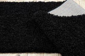 Covor, Traversa SOFFI shaggy 5cm negru - pentru bucătărie, hol și coridor