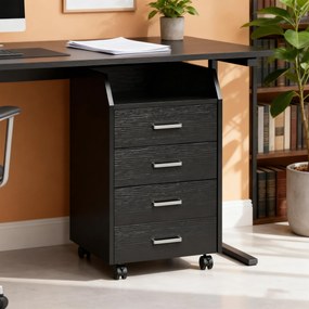 Vinsetto comodă birou,comodă birou cu roți, comodă documente, comodă pe roți, comodă cu sertare, mobilier birou | Aosom Romania