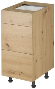 Dulap inferior de bucătărie D40S3 Langari (Stejar artisan). 1016857