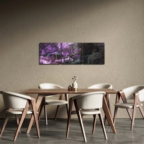 Tablou - Grădină mistică (cu ceas) (90x30 cm)