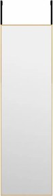 vidaXL Oglindă pentru ușă, auriu, 30x100 cm, sticlă și aluminiu