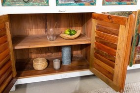 Comoda design vintage, Shabby Chic Jakarta 160cm, white wash