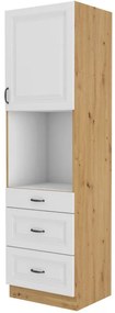 Dulap de bucătărie pentru alimente pentru cuptor Sheila 60 DPS 210 3S 1F (stejar artisan + alb). 1032474