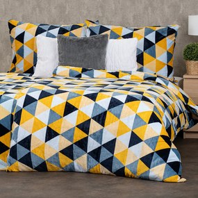Lenjerie de pat din microflanel 4Home Scandi triangle, 140 x 220 cm, 70 x 90 cm