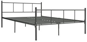 284645 vidaXL Cadru de pat, gri, 120 x 200 cm, metal