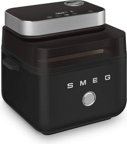 Friteuza cu aer cald Smeg Collezione AFC01BLMAU, 1450 W, 7,3 l, 40-200°C, 7 programe, Мod dublu, Цomandă tactilа, Timer, LED, negru