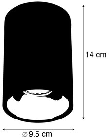 Spot inteligent negru cu auriu, incl. Sursă de lumină WiFi GU10 - Deep