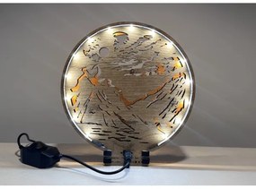 Li-Go 23595/DUB2 - Decorațiune de masă LED reglabilă LED/12W/230V 20x22 cm stejar