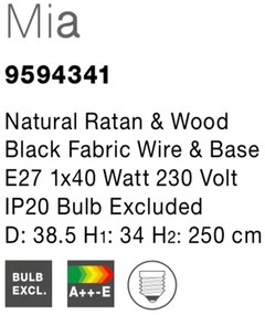 Lustra boho style design natural Mia natur NVL-9594341