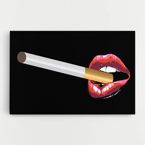 Tablou Canvas, 80x120cm, Dormitor si Living, Femei, Lips, Lips Smoking
