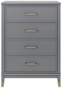 Comodă CosmoLiving by Cosmopolitan Westerleigh, 75 x 106 cm, gri