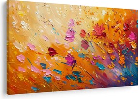 Tablou - Pictură flori colorate (90x60 cm)