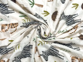 Lenjerie de pat pentru patut Renforce JUNGARI crem Dimensiune lenjerie de pat: 45 x 65 cm | 90 x 140 cm