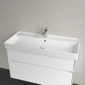 Lavoar pentru mobilier Villeroy &amp; Boch, Collaro 100 cm, TitanCeram cu orificiu pentru baterie și preaplin, alb alpin, 4A33A501