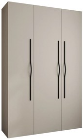 Dulap de haine 160 cm Carmela 50-2 (Cașmir + Negru). 1126747