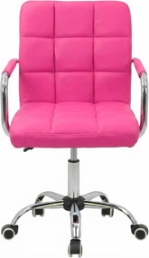 Scaun de birou copii roz din piele ecologica ergonomic si ajustabil OFF 328