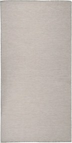 vidaXL Covor de exterior, gri deschis, 100x200 cm, țesătură plată