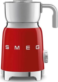 Aparat pentru spumarea laptelui Smeg MFF11RDEU, 500 W, 600 ml, 8 programe, Cana detasabila, Oprire automata, Rosu