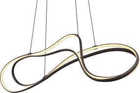 Lustră neagră LED cu abajur din metal Nala – Trio Select