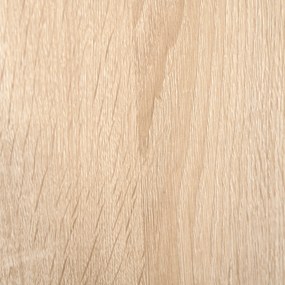 HOMCOM Bufet Mobilier de Depozitare Design scandinav 2 dulapuri sertar culisant Lemn Alb stejar deschis | Aosom Romania