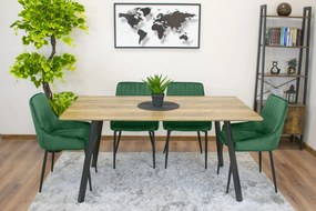 Scaun de masa din catifea verde, MONZA